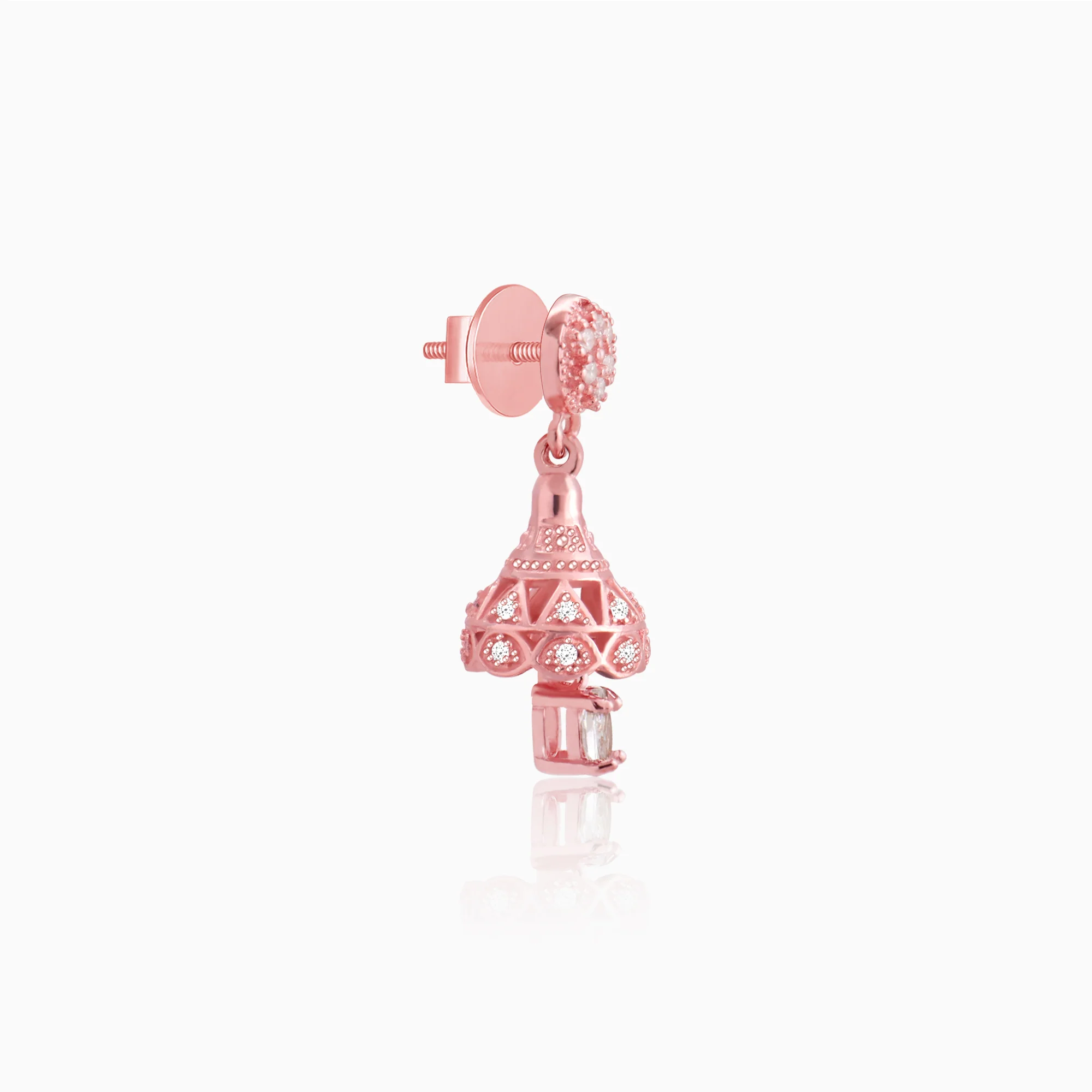 Rose Gold Pretty Little Jhumki - Image 4