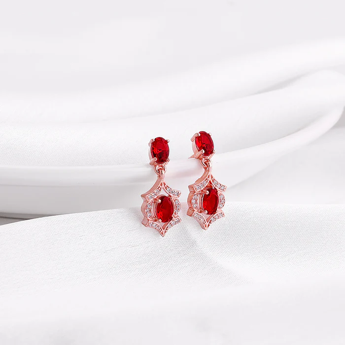 Rose Gold Pretty Woman Earrings - Image 2