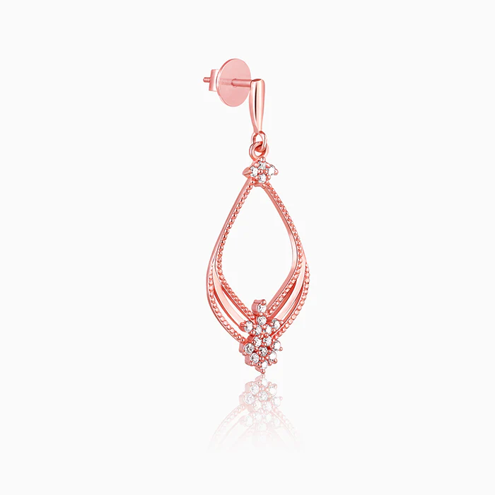 Rose Gold Princess Earrings - Image 4