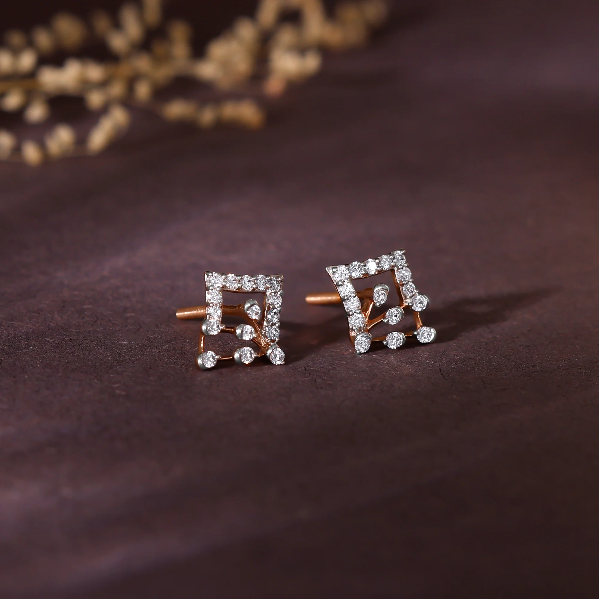 Rose Gold Prodigy Diamond Earrings - Image 2