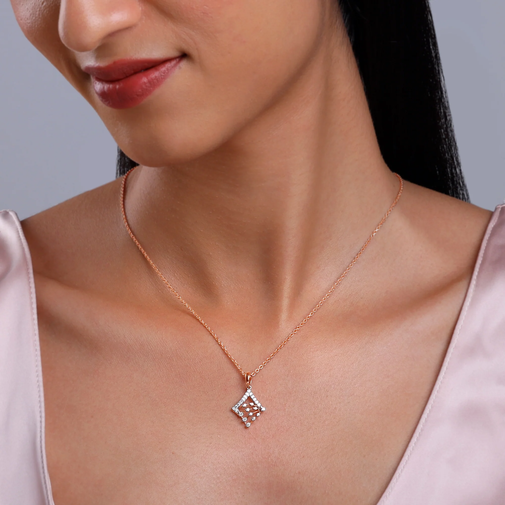 Rose Gold Prodigy Diamond Pendant - Image 3