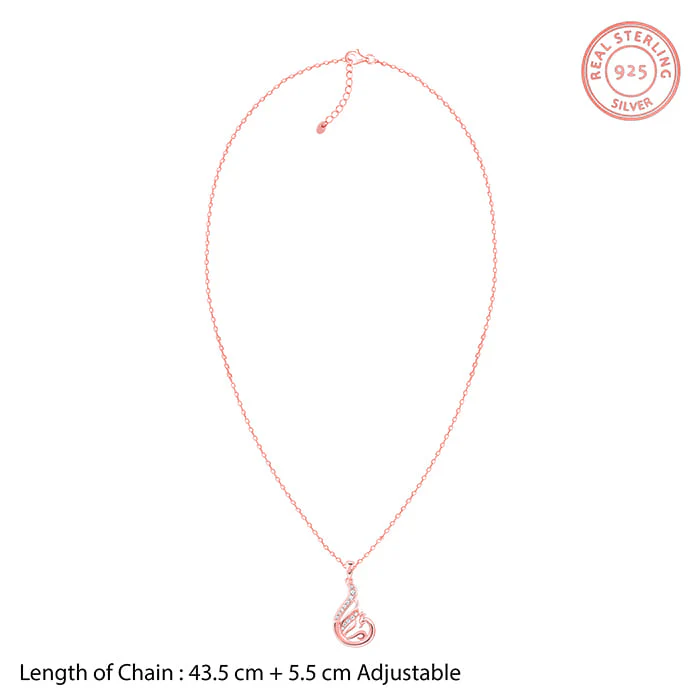 Rose Gold Ramaniya Morni Pendant With Link Chain - Image 5