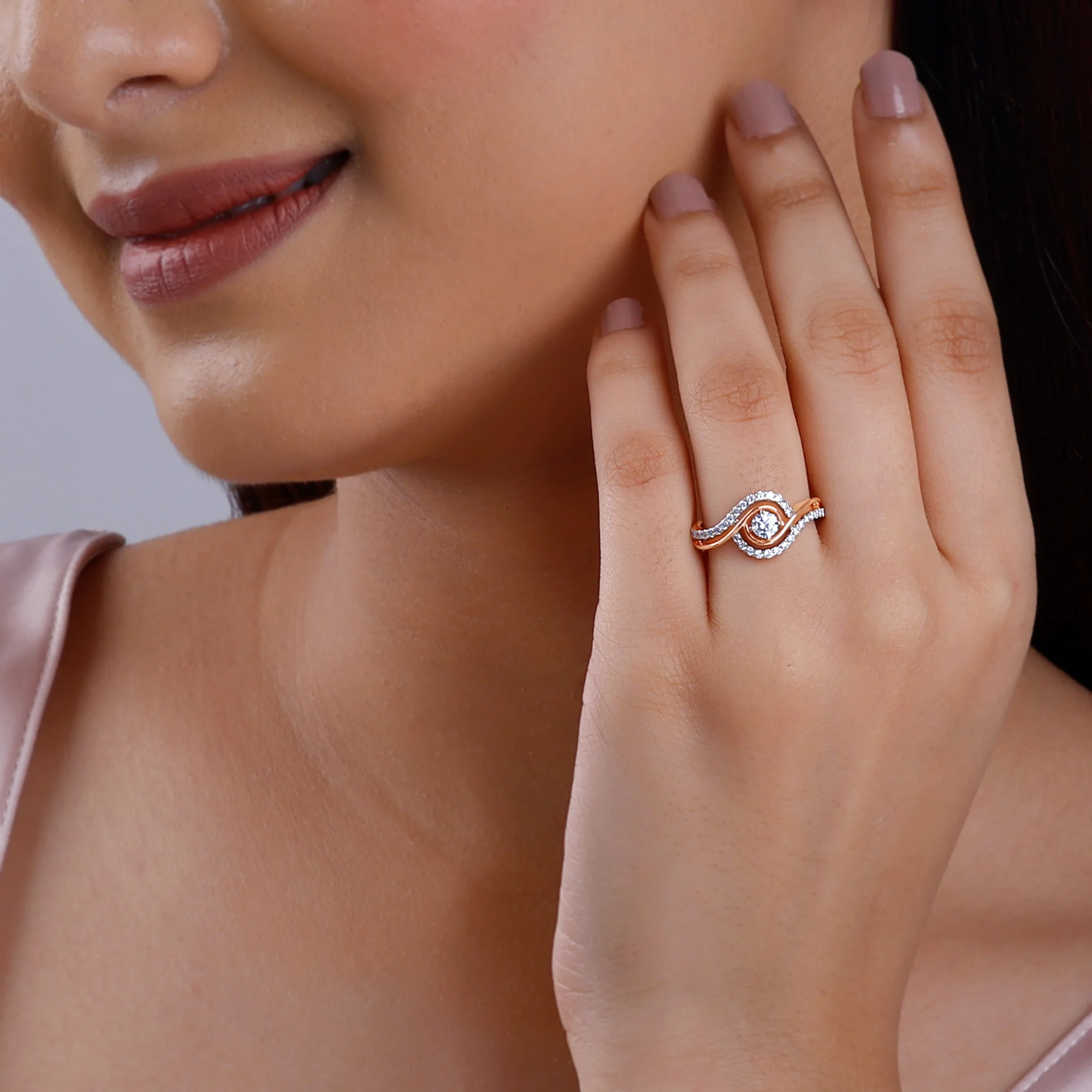Rose Gold Rhea Solitaire Diamond Ring - Image 4