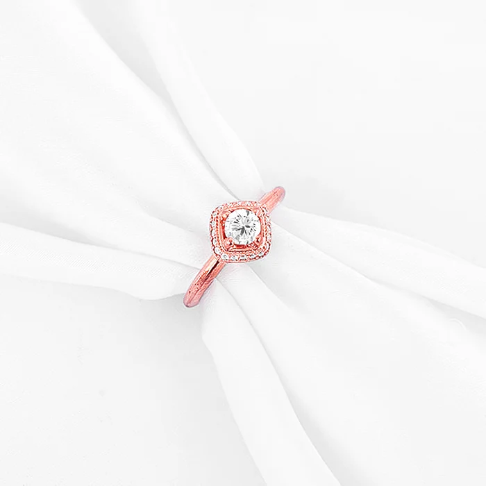 Rose Gold Rhombus Radiance Ring - Image 2
