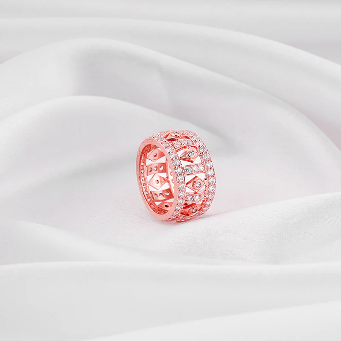 Rose Gold Rhombus Ring - Image 2