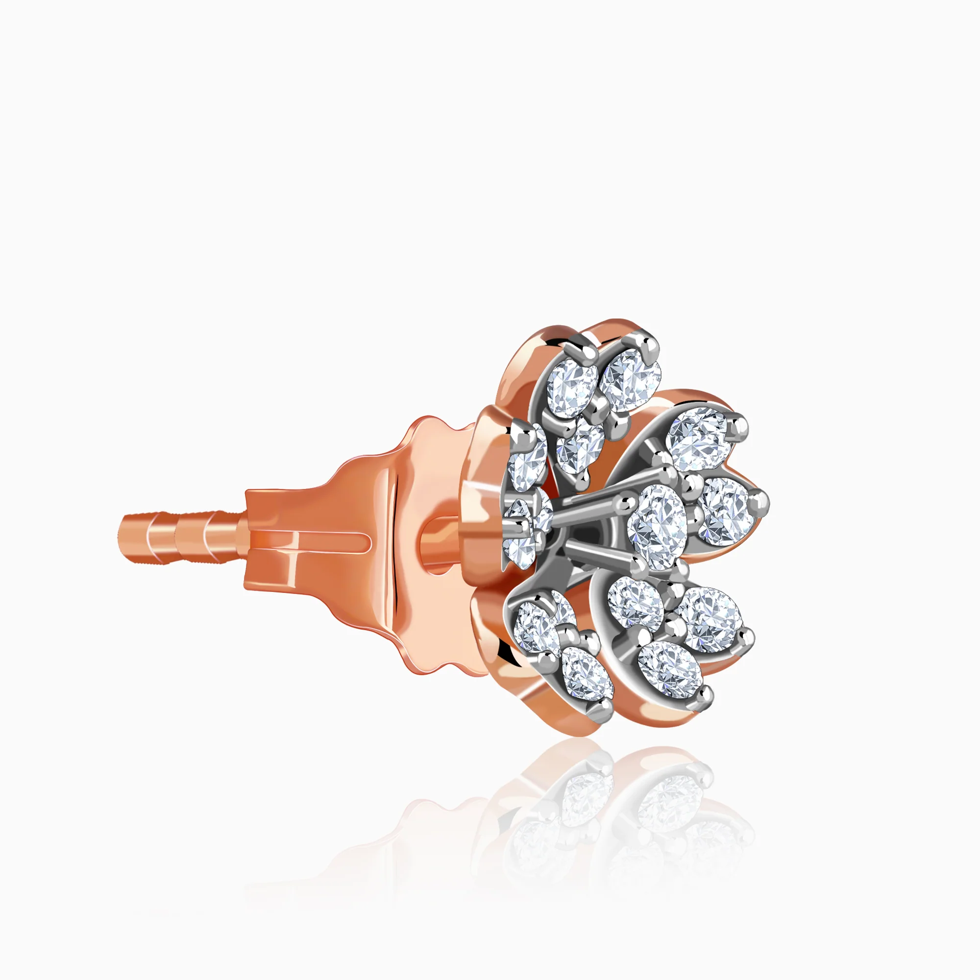 Rose Gold Roselle Lab Grown Diamond Earrings - Image 4