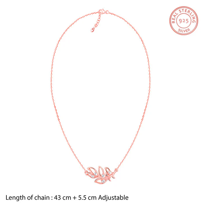Rose Gold Saumya Mor Pankh Necklace - Image 4