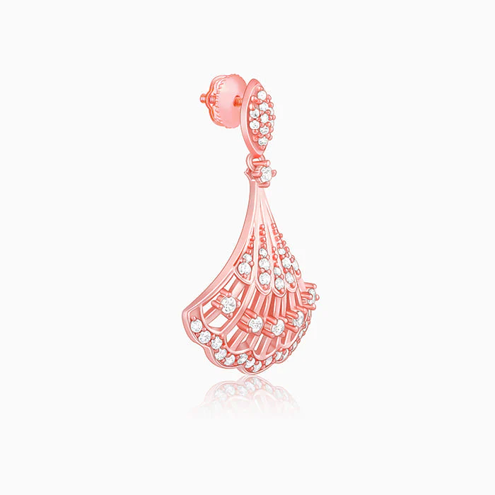 Rose Gold Seashell Earrings - Image 4