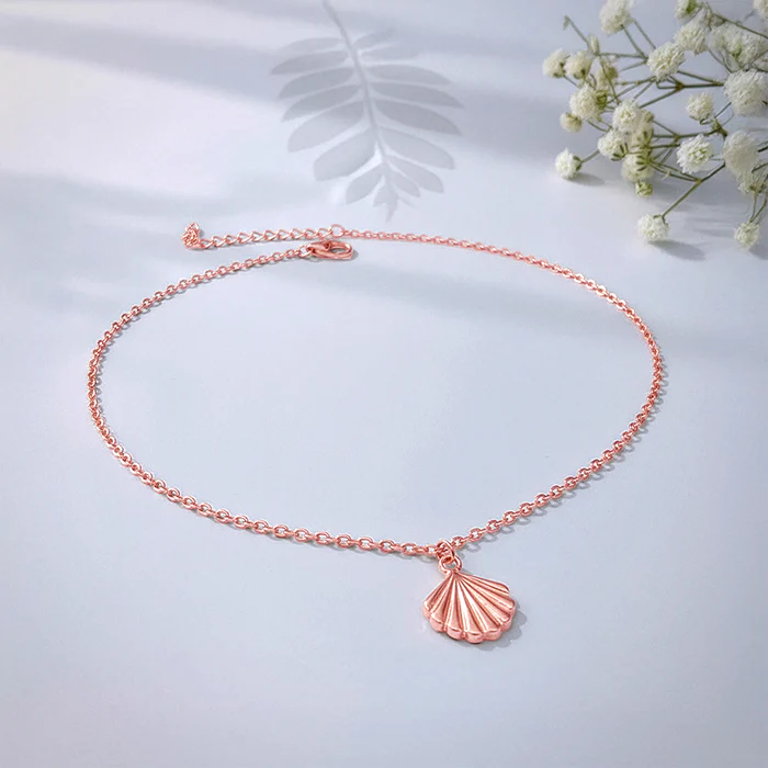 Rose Gold Seashell Whisper Anklet - Image 2