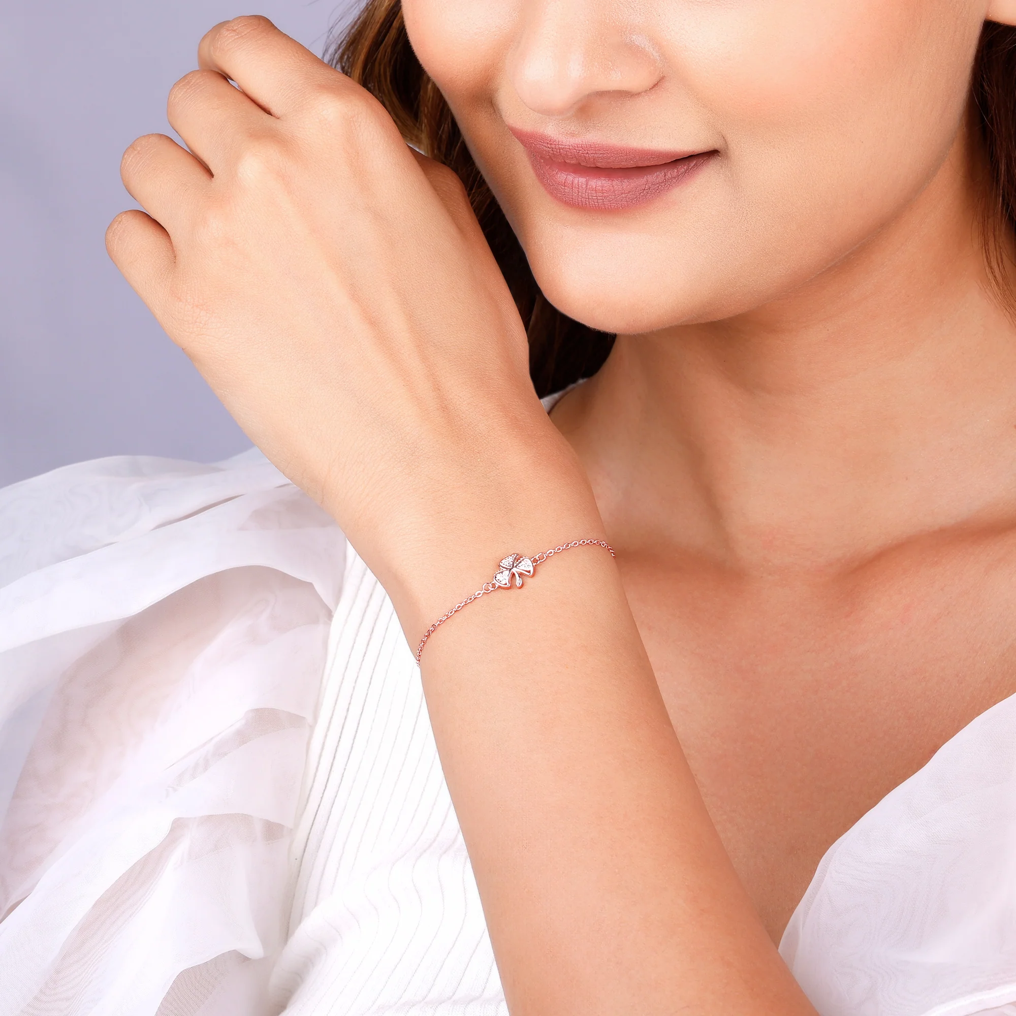 Rose Gold Shamrock Bracelet - Image 3