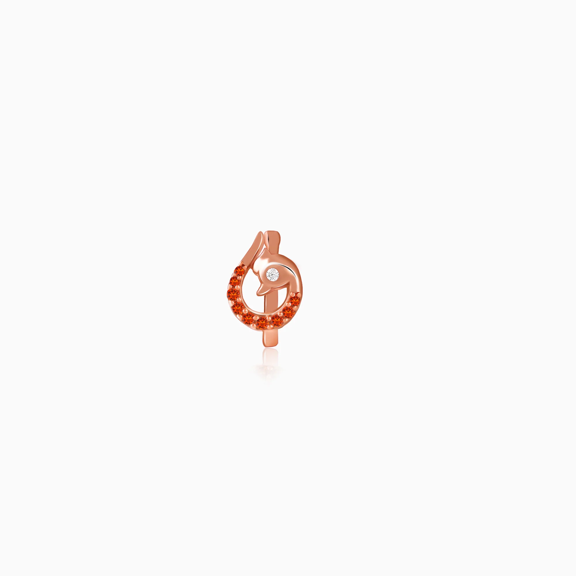 Rose Gold Sharvani Nose Pin (Clip on)