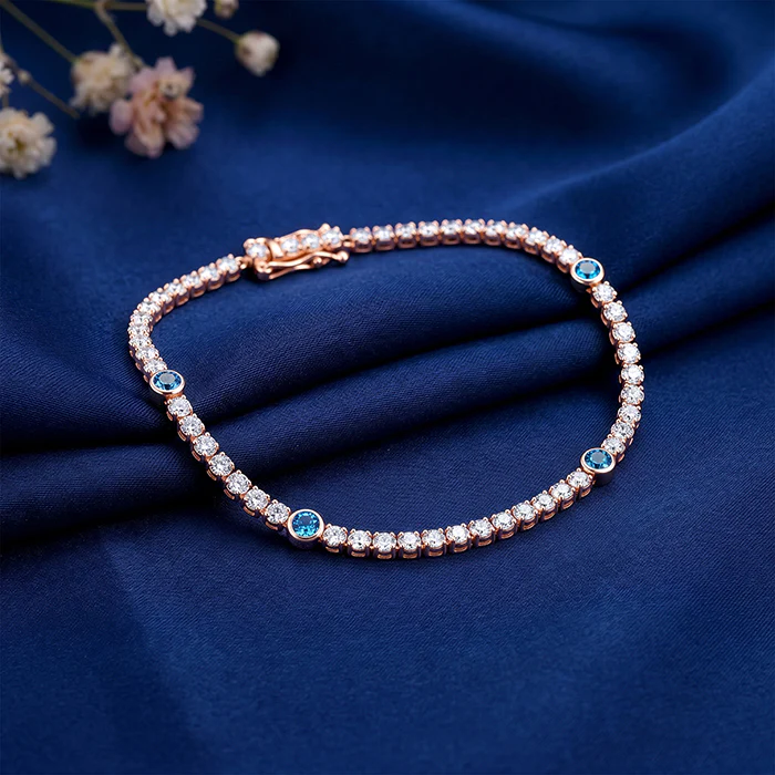 Rose Gold Shiney Tennis Bracelet - Image 2