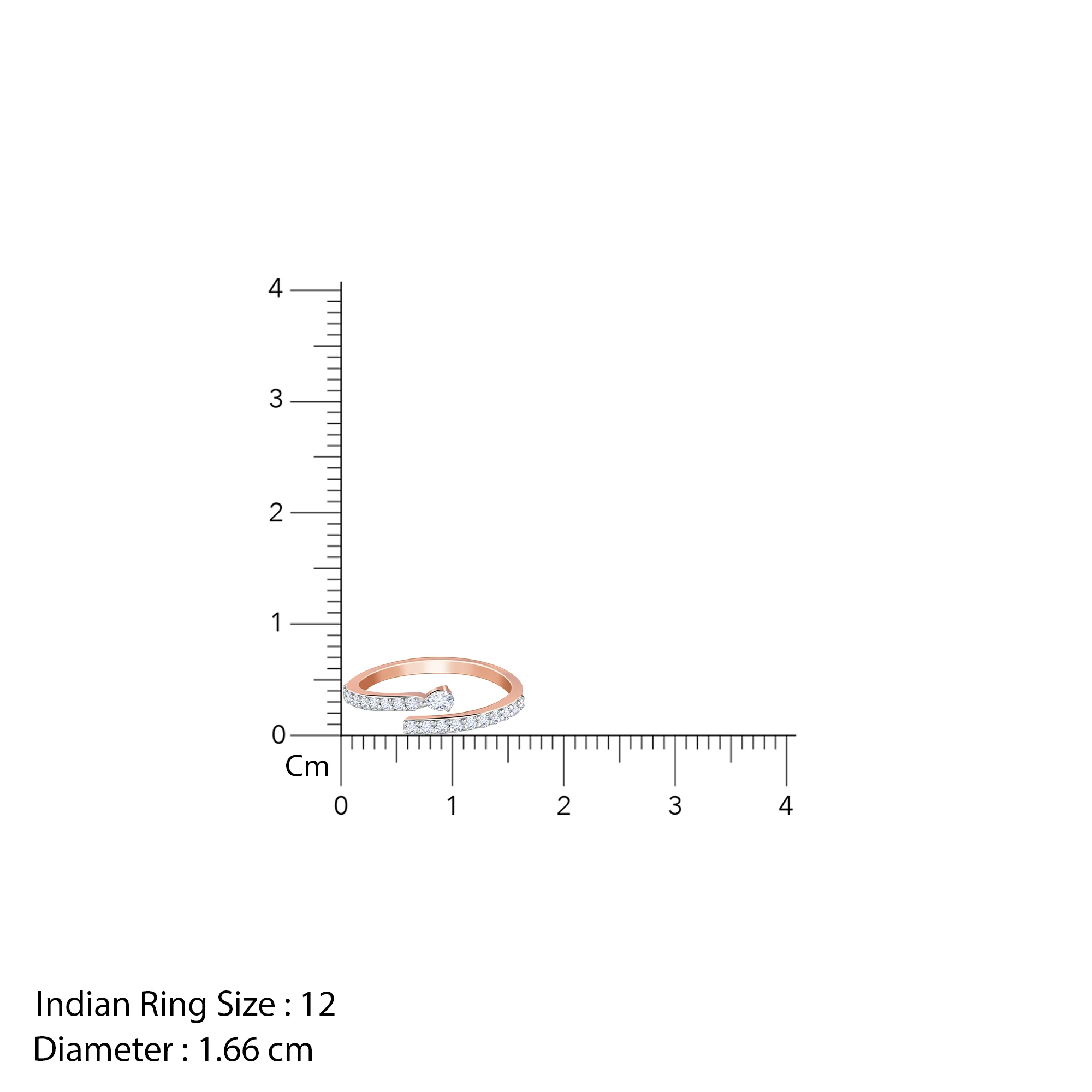 Rose Gold Shooting Star Lab Grown Diamond Ring - Image 6