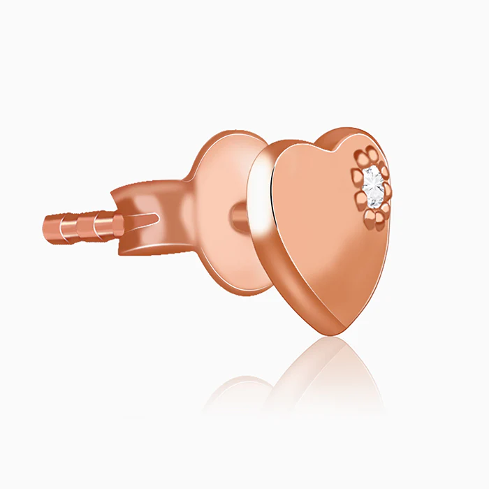 Rose Gold Silent Embrace Stud Earrings - Image 4