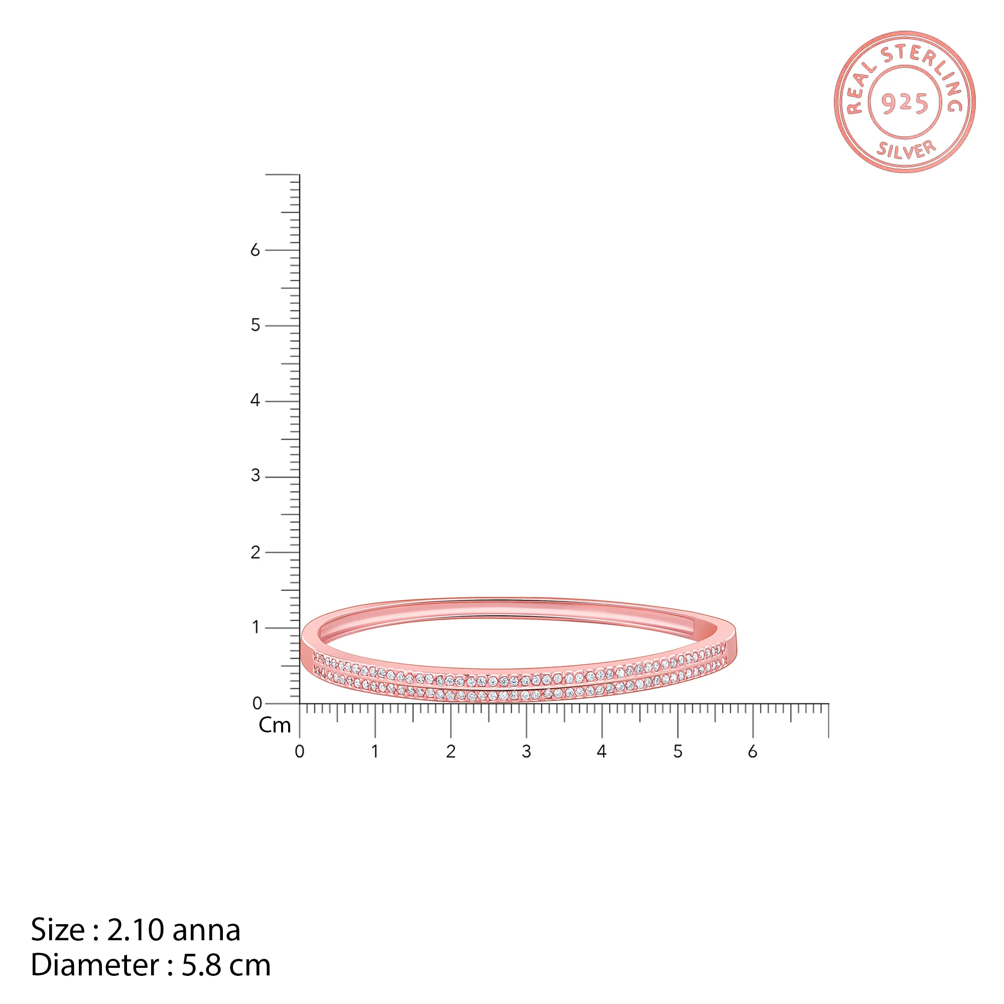Rose Gold Slender Bracelet - Image 5