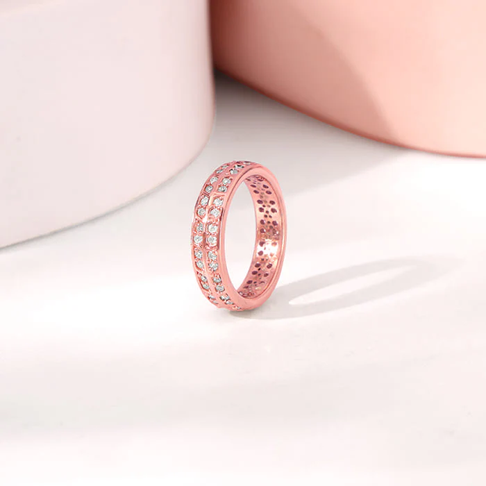 Rose Gold Sparkle Up Ring - Image 2