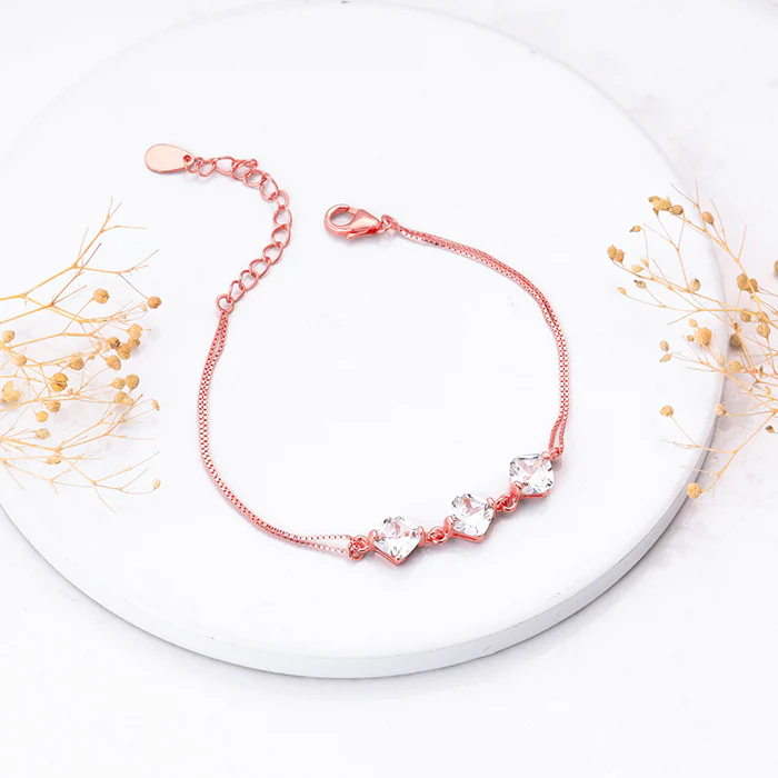 Rose Gold Sparkling Zircon Bracelet - Image 2