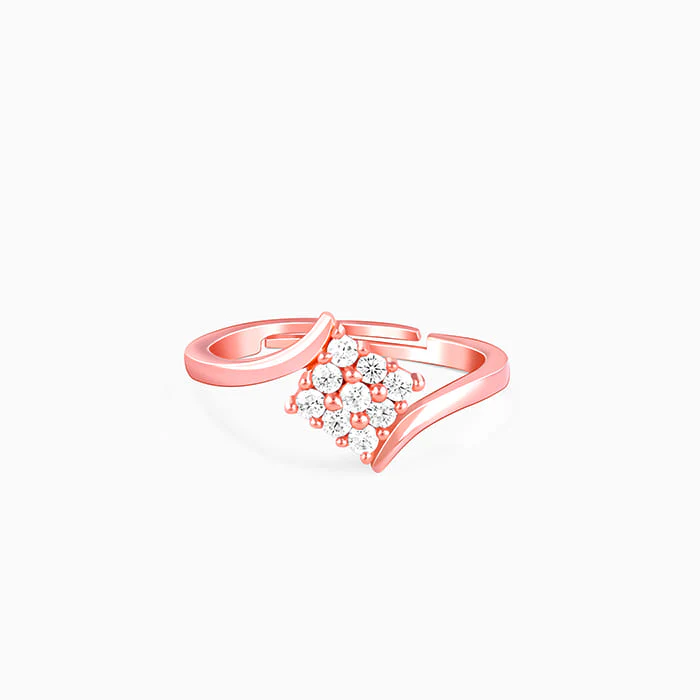 Rose Gold Square Cluster Ring