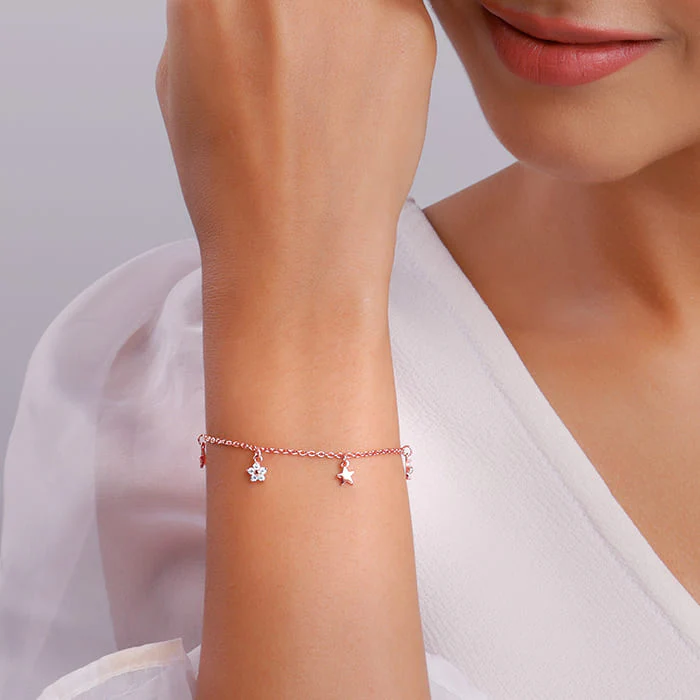 Rose Gold Starlit Dreams Charm Bracelet - Image 3