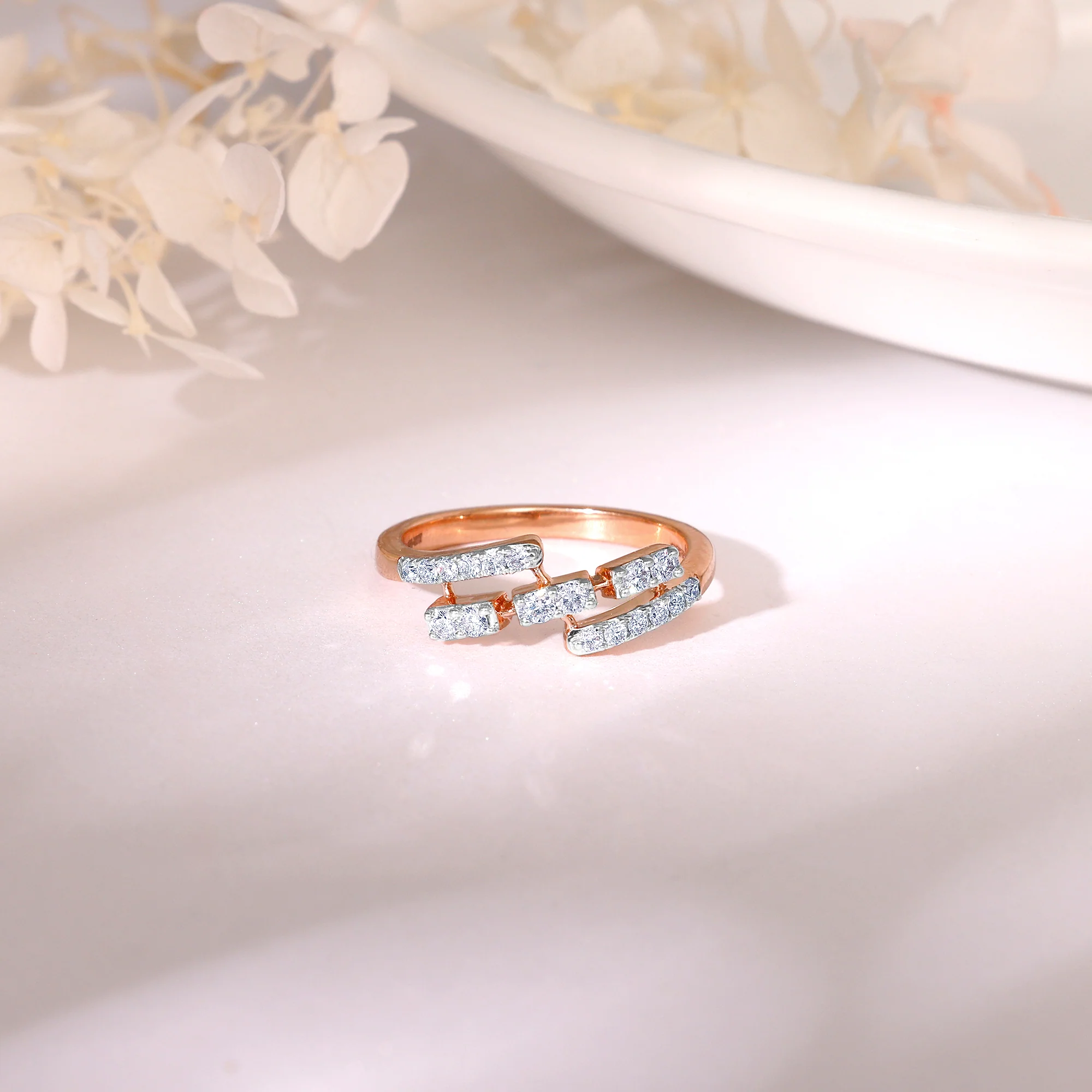 Rose Gold Starnight Diamond Ring - Image 2