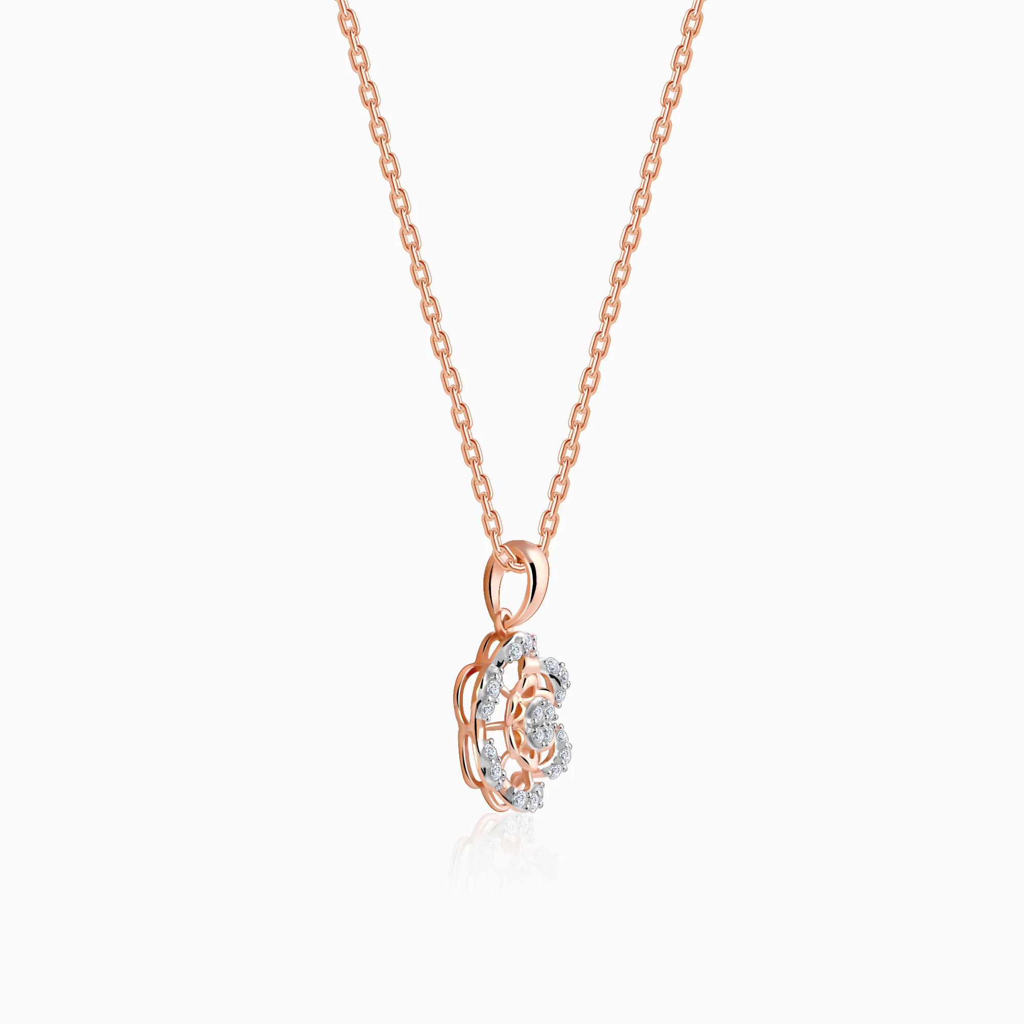 Rose Gold Stately Diamond Pendant - Image 4