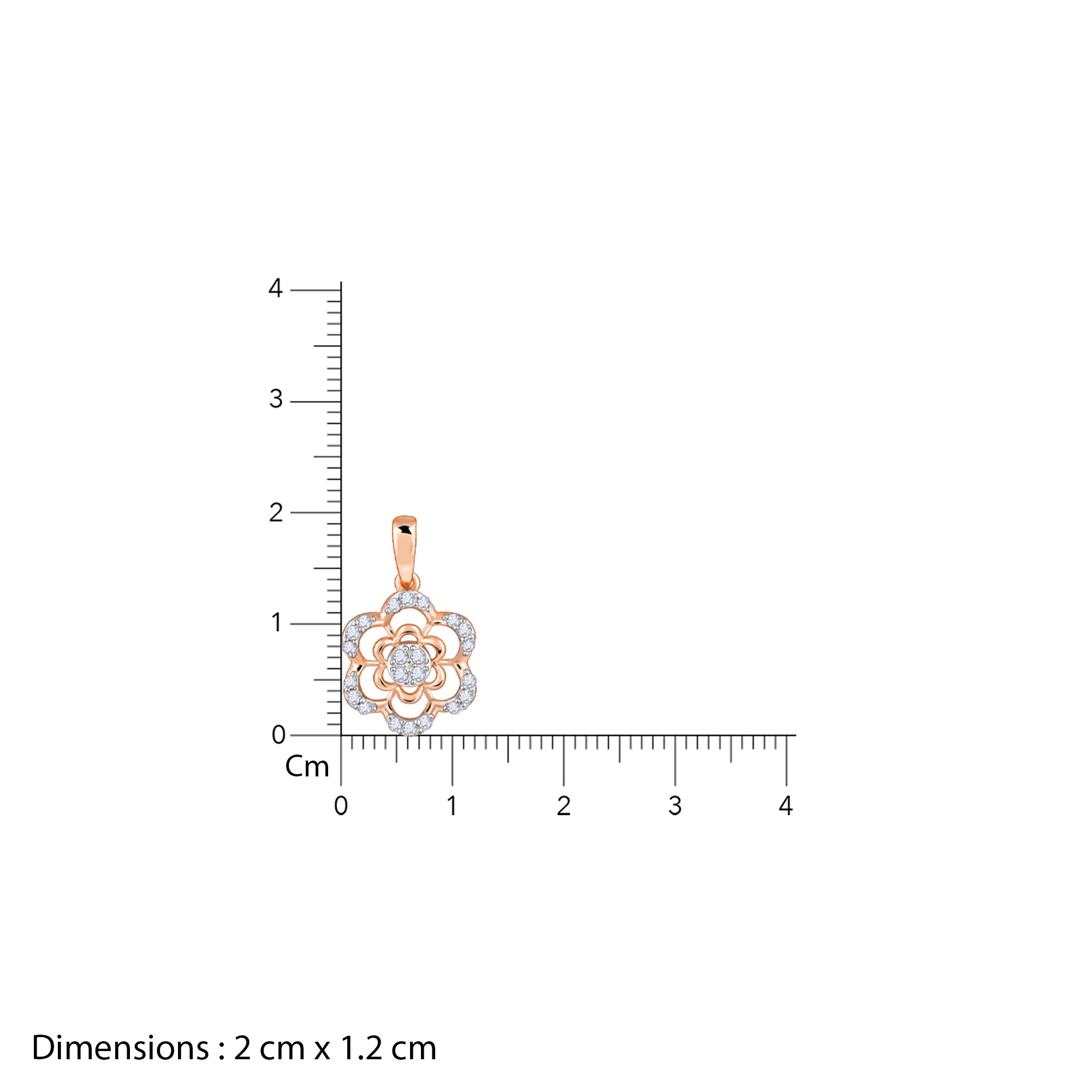 Rose Gold Stately Diamond Pendant - Image 6