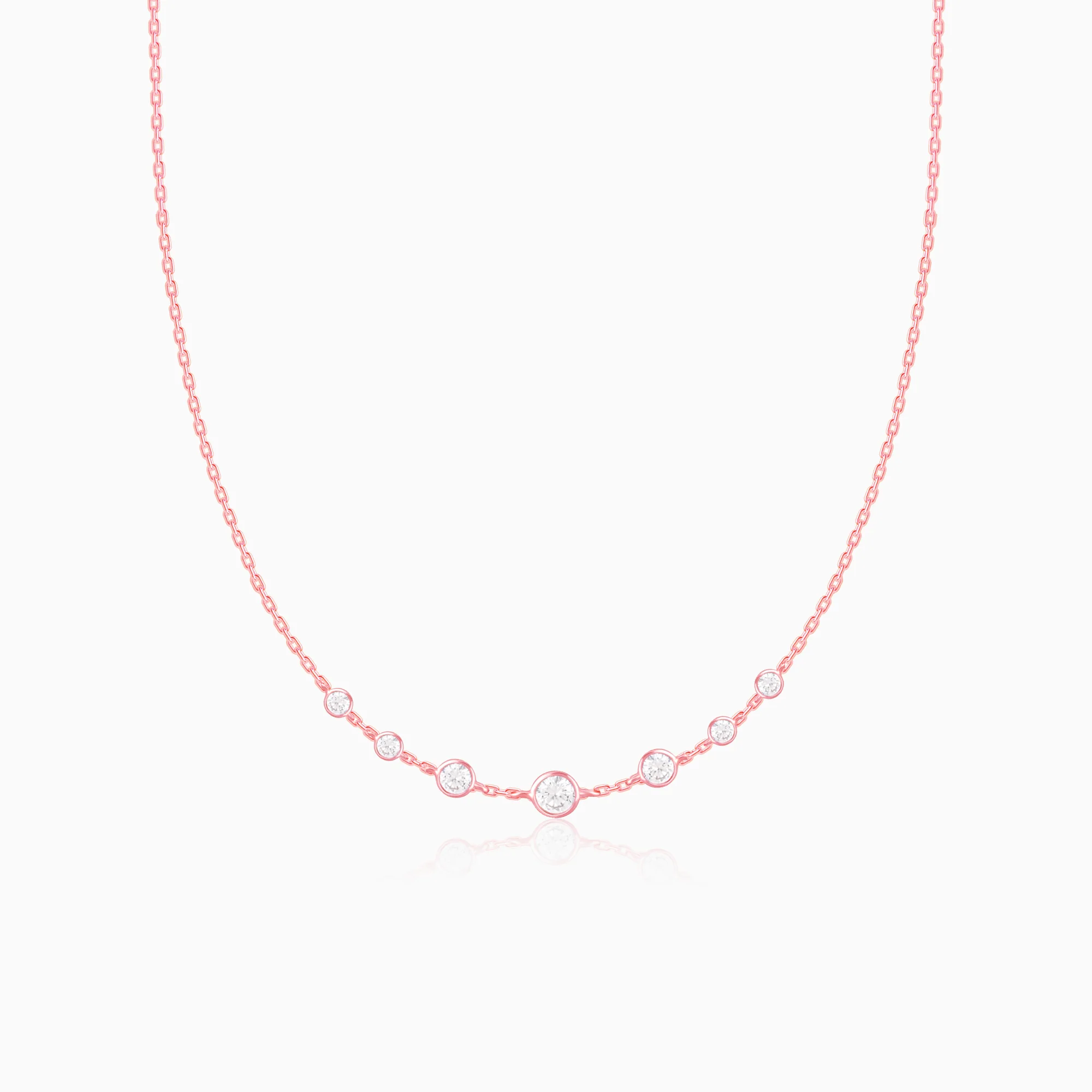 Rose Gold Stoned Necklace