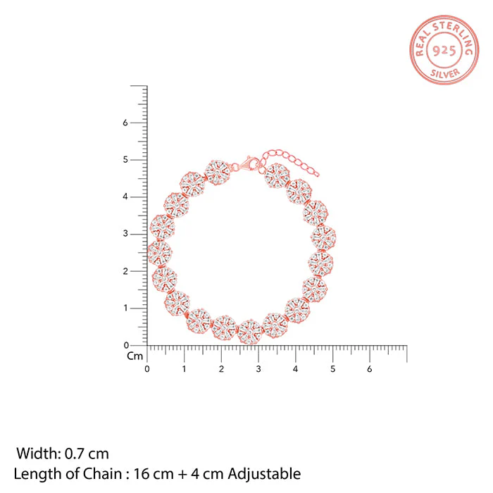 Rose Gold Studded Flower Set of Three - Image 5