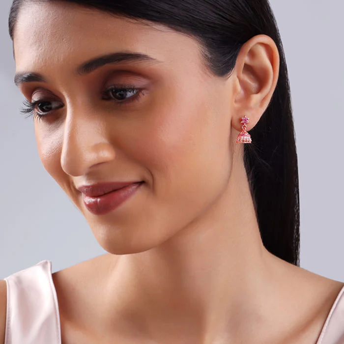 Rose Gold Sumitra Jhumki - Image 3