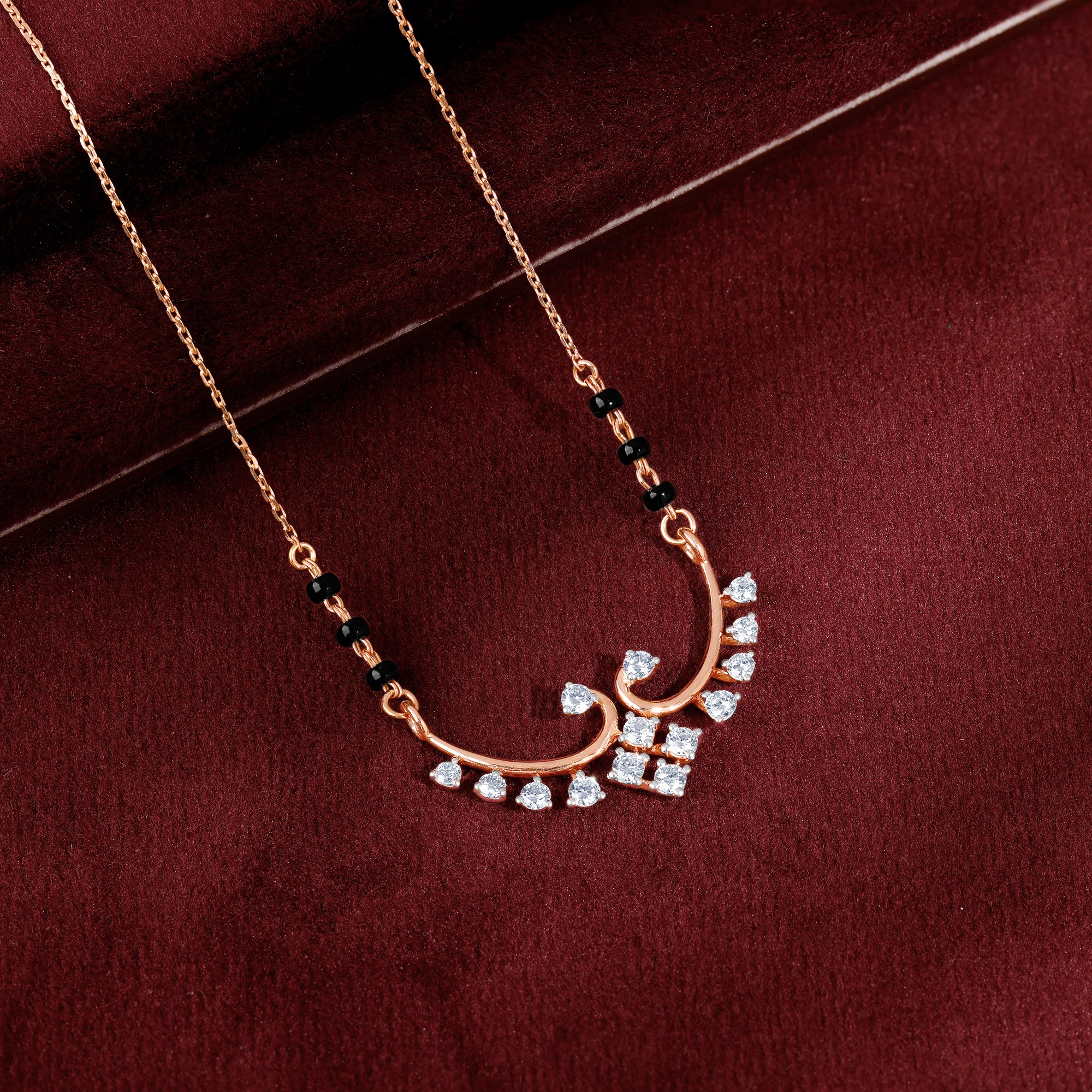 Rose Gold Sunetra Diamond Mangalsutra - Image 2