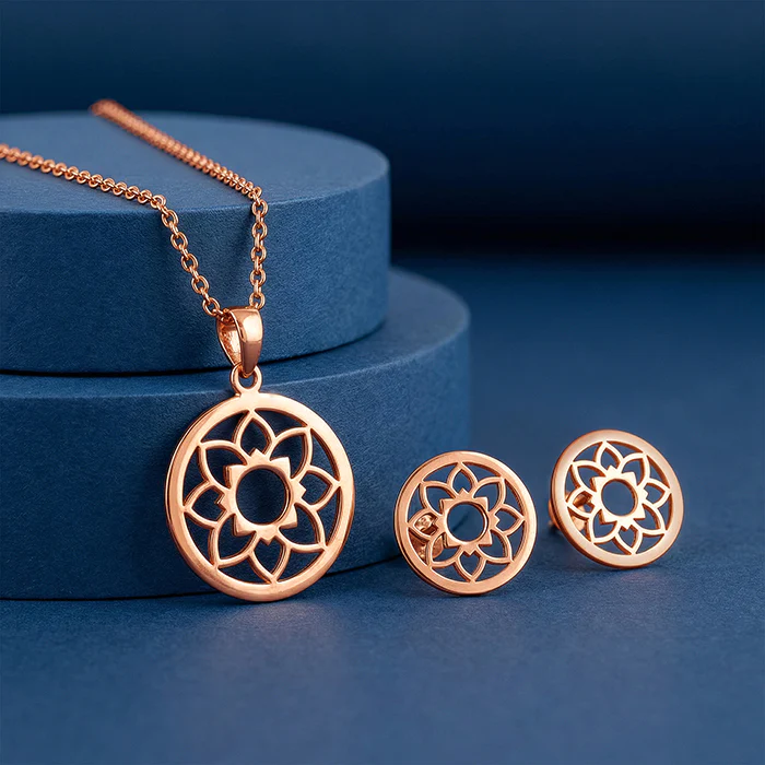 Rose Gold Sunpetal Filigree Set - Image 2