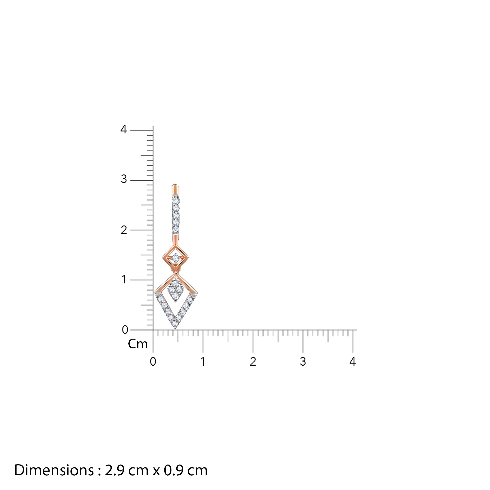 Rose Gold Swanky Diamond Earrings - Image 6