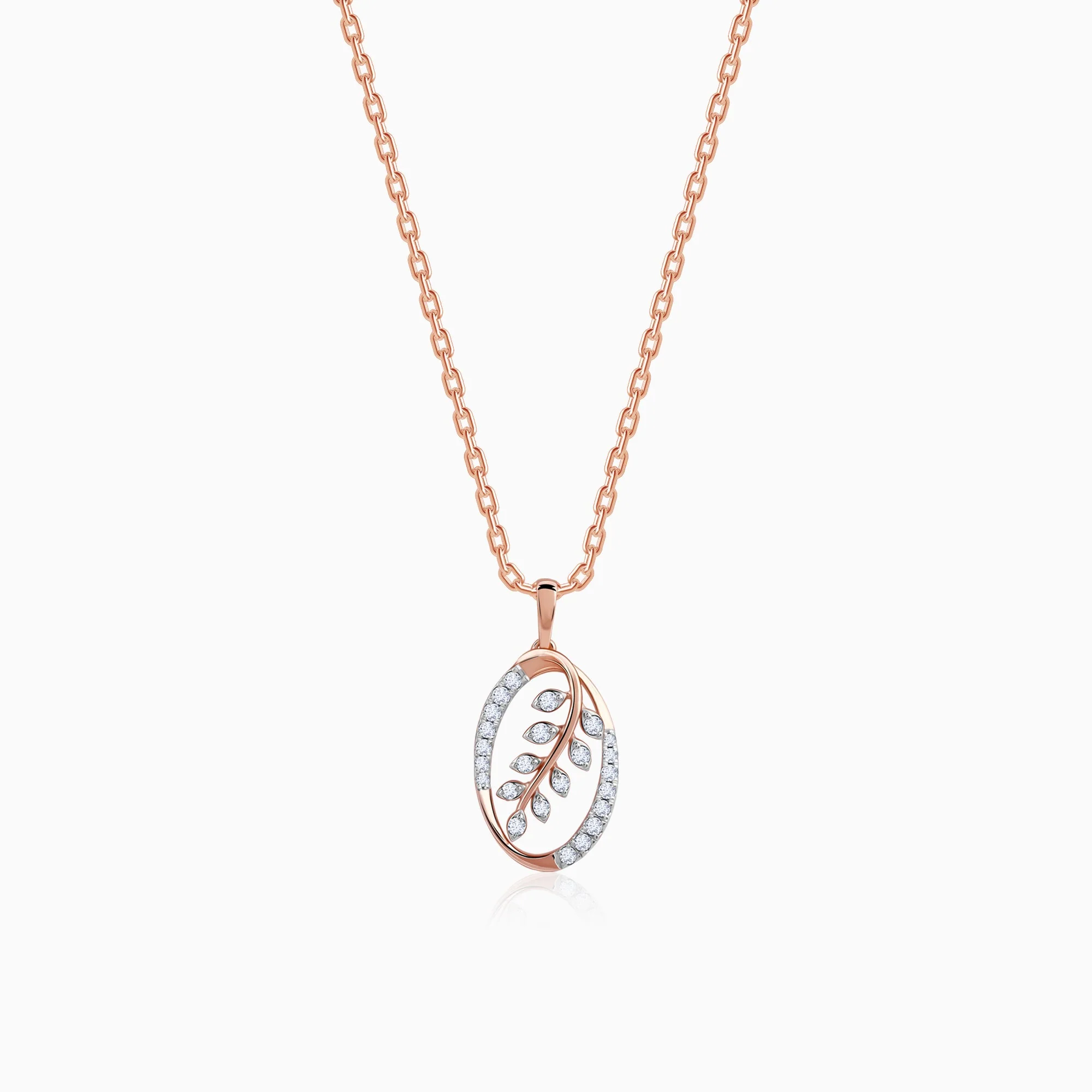 Rose Gold Sweet Alyssum Lab Grown Diamond Pendant