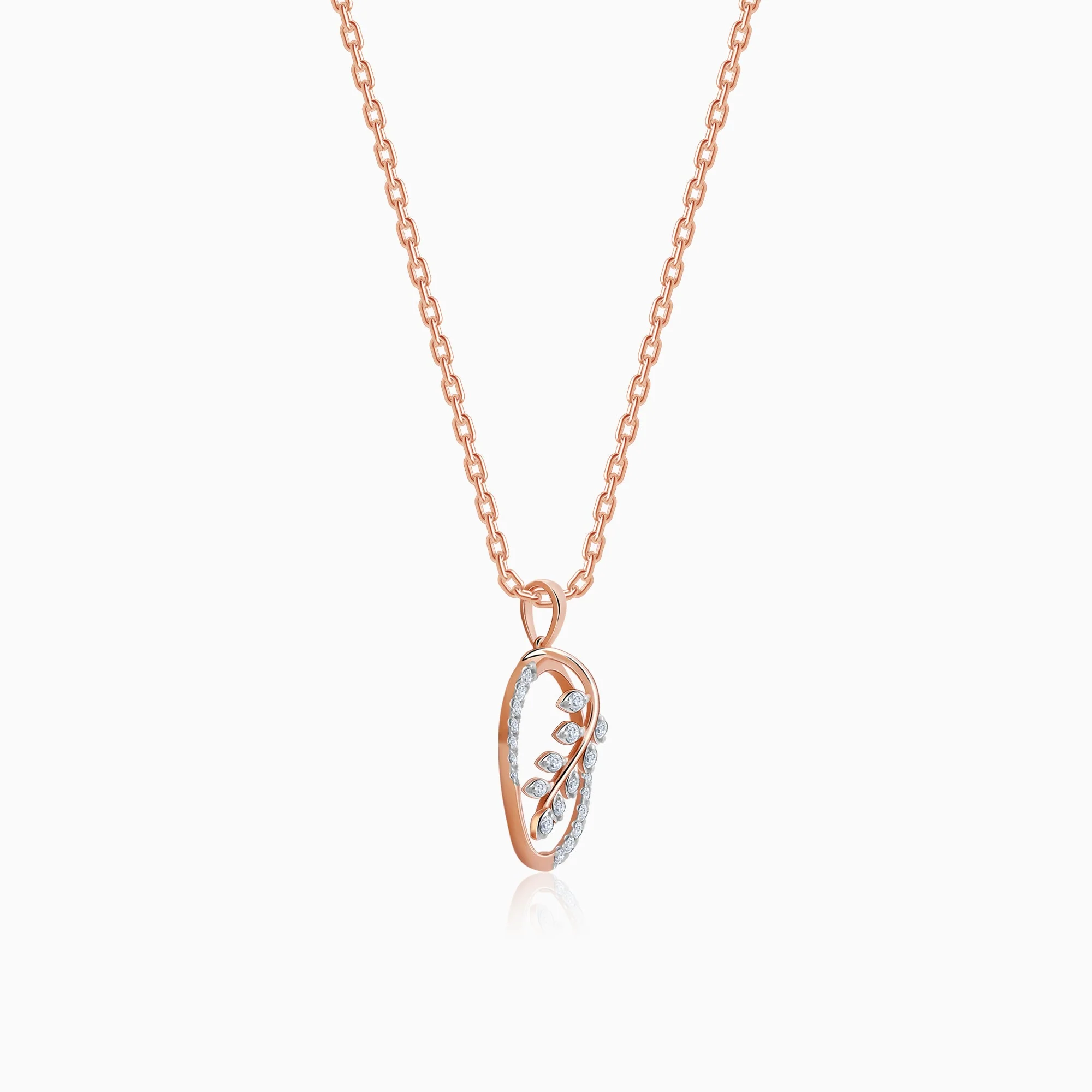 Rose Gold Sweet Alyssum Lab Grown Diamond Pendant - Image 4