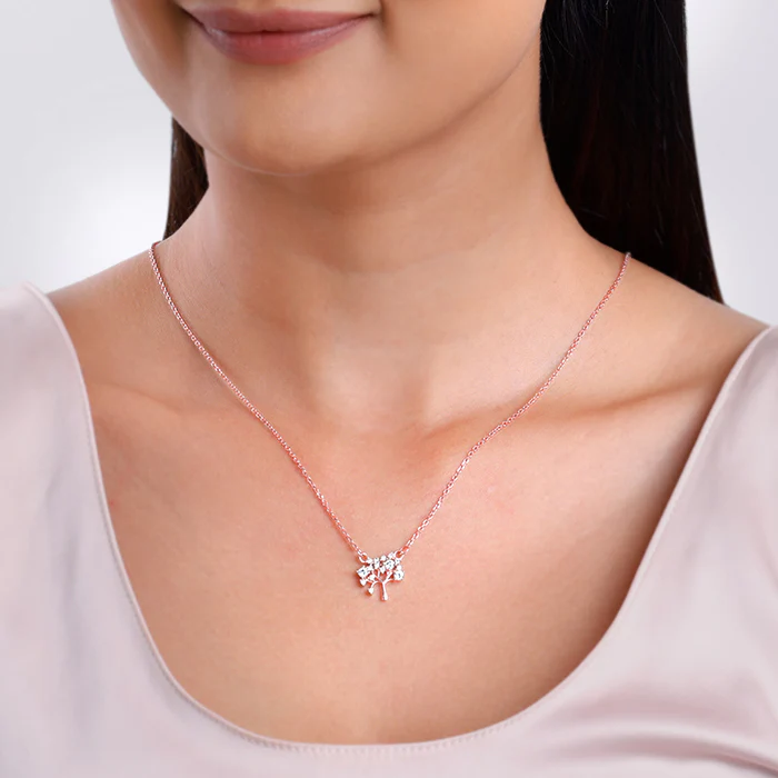 Rose Gold Tree of Life Necklace - Image 3