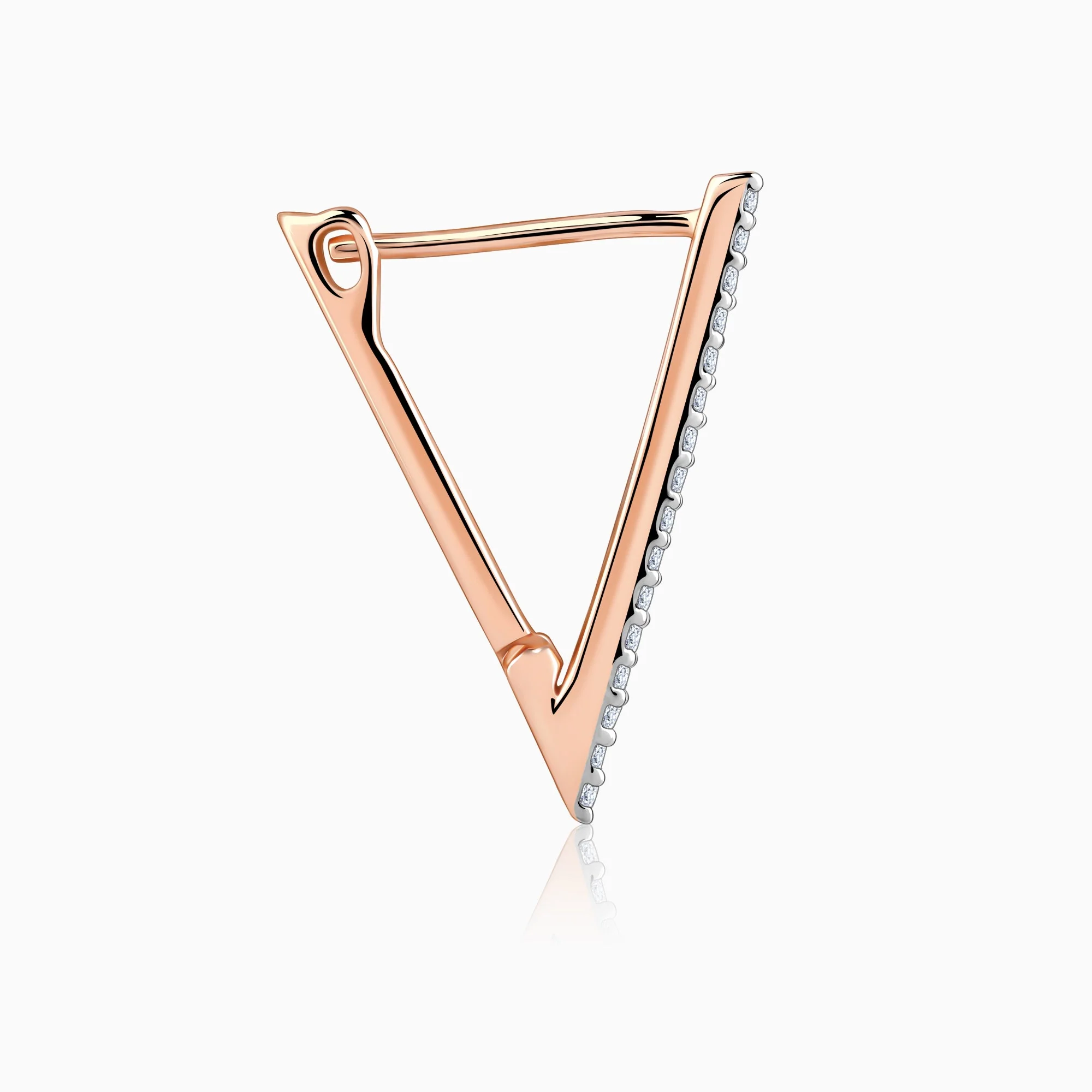 Rose Gold Trinity Lab Grown Diamond Studs - Image 5