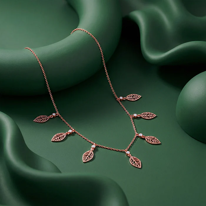 Rose Gold Tropical Charms Necklace - Image 2