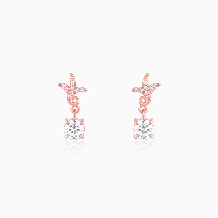 Rose Gold Twigs of Twinkle Earrings