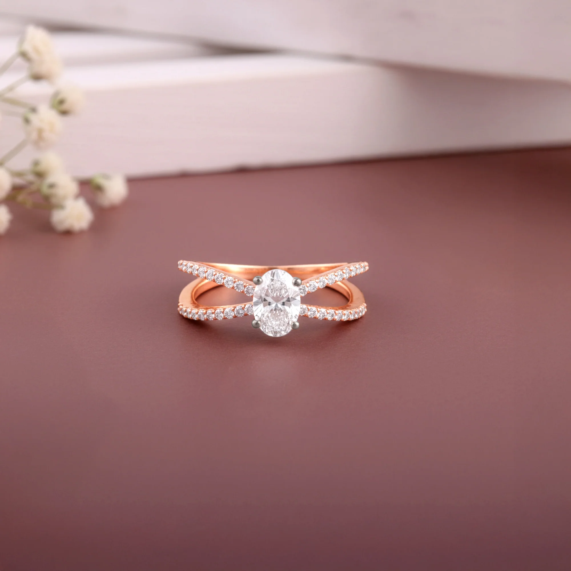Rose Gold Twilight Celeste Lab Grown Diamond Ring - Image 2