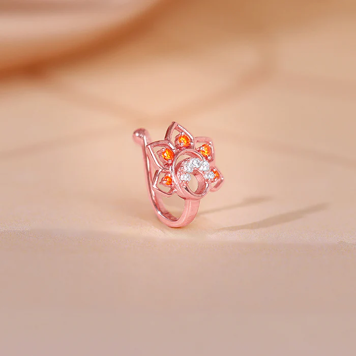 Rose Gold Uma Nose Pin (Clip on) - Image 2