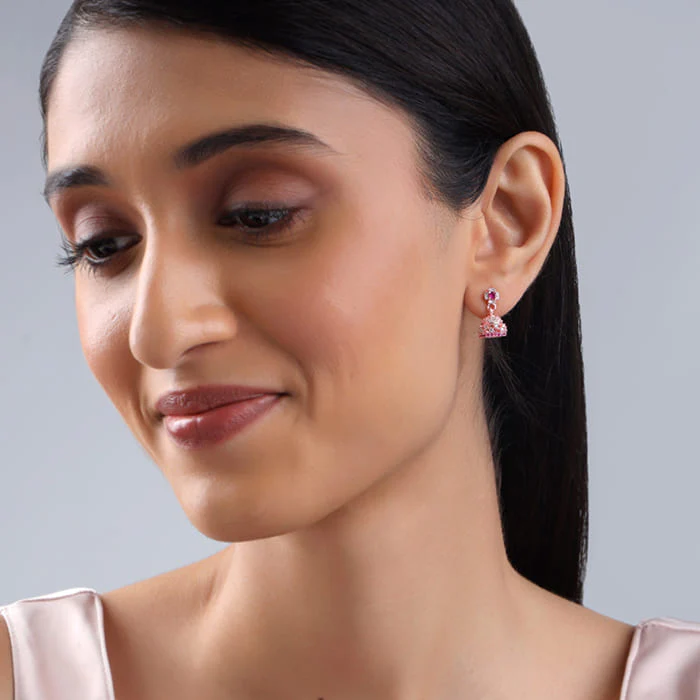 Rose Gold Vaishali Jhumki - Image 3