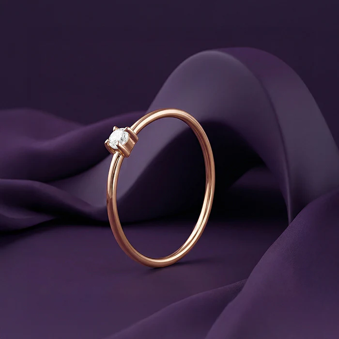 Rose Gold Velora Spark Ring - Image 2