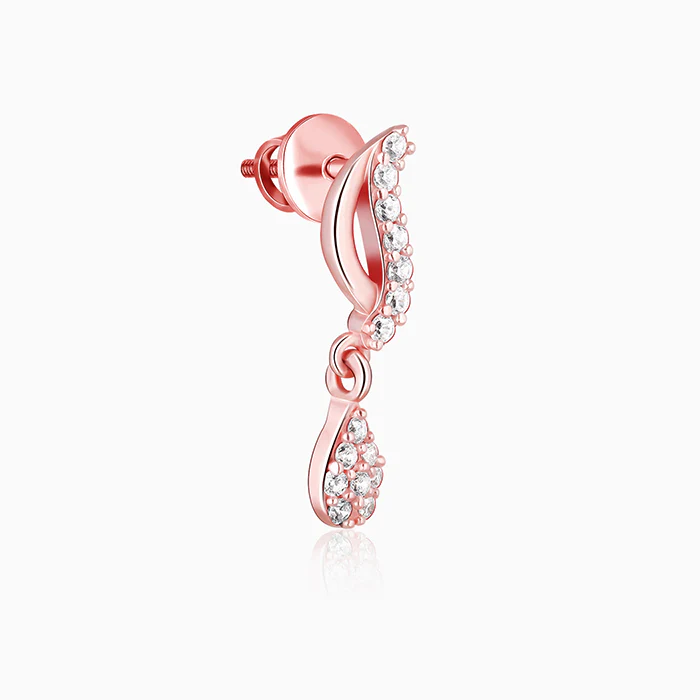 Rose Gold Wavecrest Earrings - Image 4