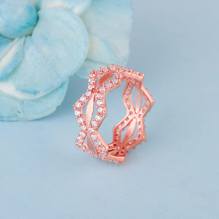 Rose Gold Wavy Dreams Ring - Image 2