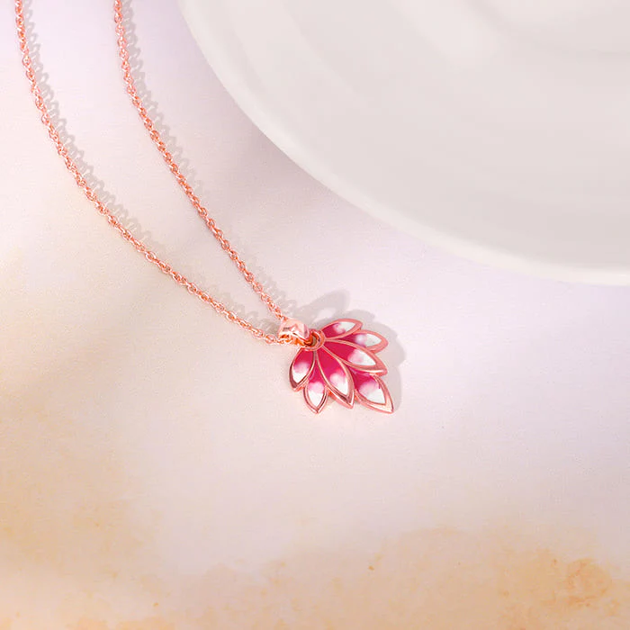 Rose Gold Wing it Pendant With Link Chain - Image 2