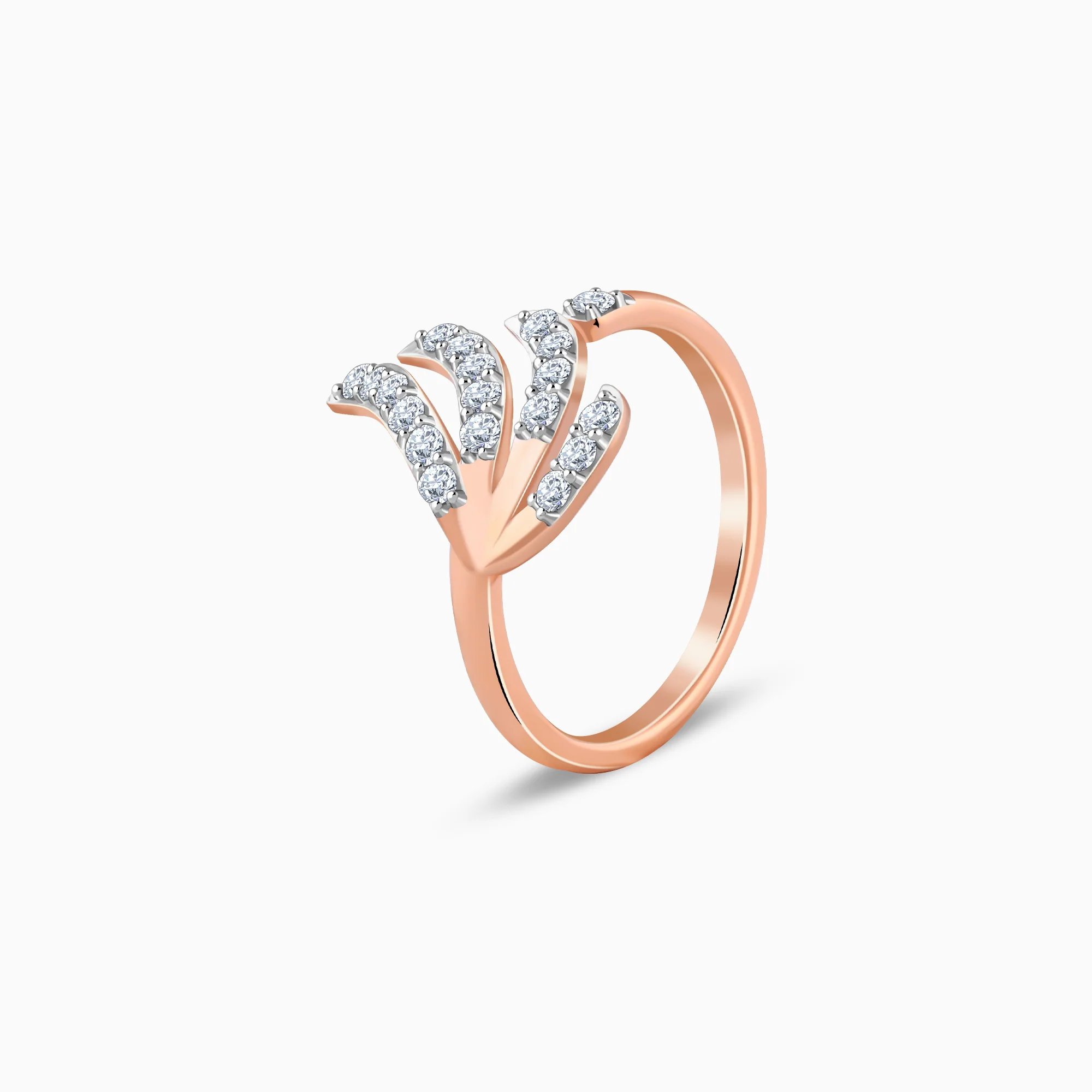 Rose Gold Wings Lab Grown Diamond Ring - Image 4