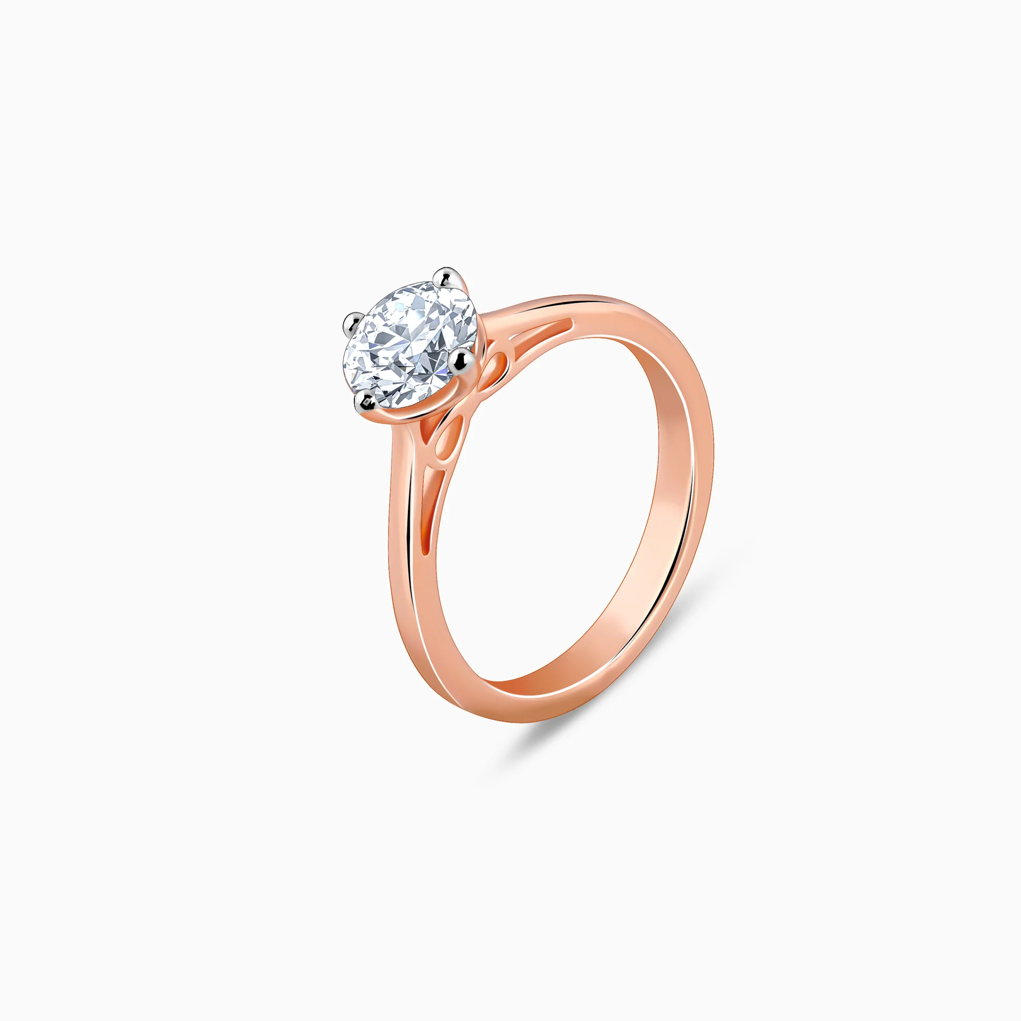 Rose Gold Yolo Solitaire Lab Grown Diamond Ring - Image 4