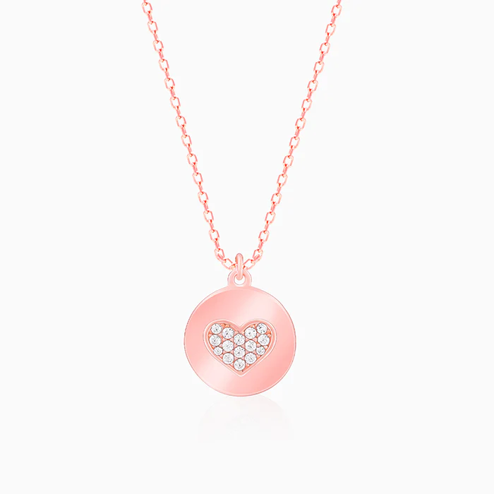 Rose Gold You're My Happy Place Pendant With Link Chain - Image 2