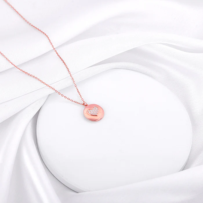 Rose Gold You're My Happy Place Pendant With Link Chain - Image 3