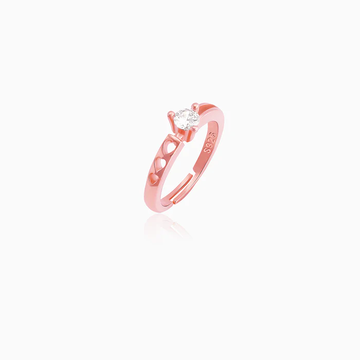 Rose Gold Zircon Bliss Ring - Image 3